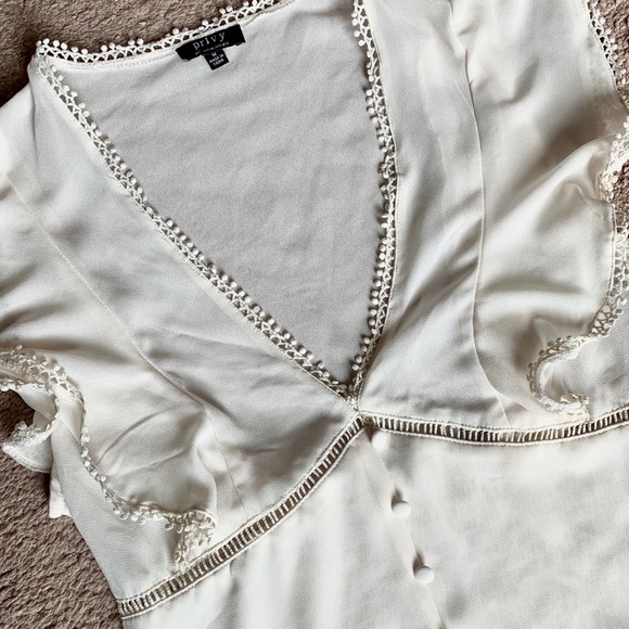 Lace Embroidered Ruffle Top - Picture 9 of 10